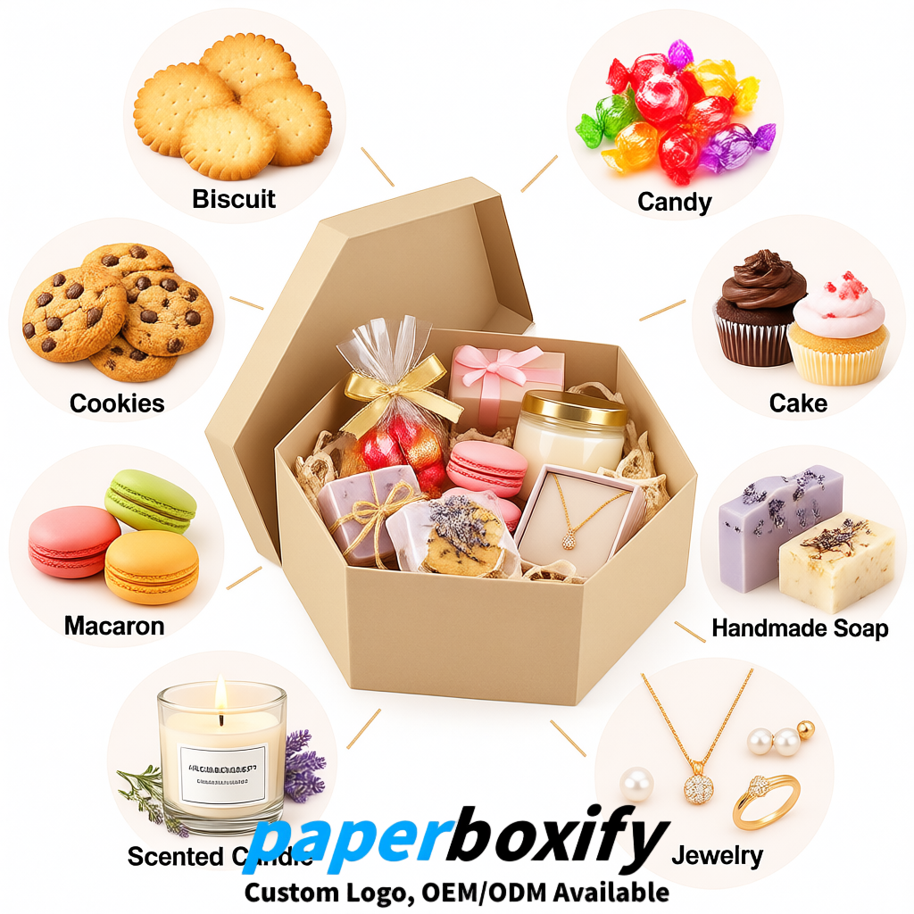 Beige Paper Hexagon Box with Lid - Biodegrade Paper Mache Gift Boxes Manufacturer Beige Paper Hexagon Box with Lid - Biodegrade Paper Mache Gift Boxes Manufacturer