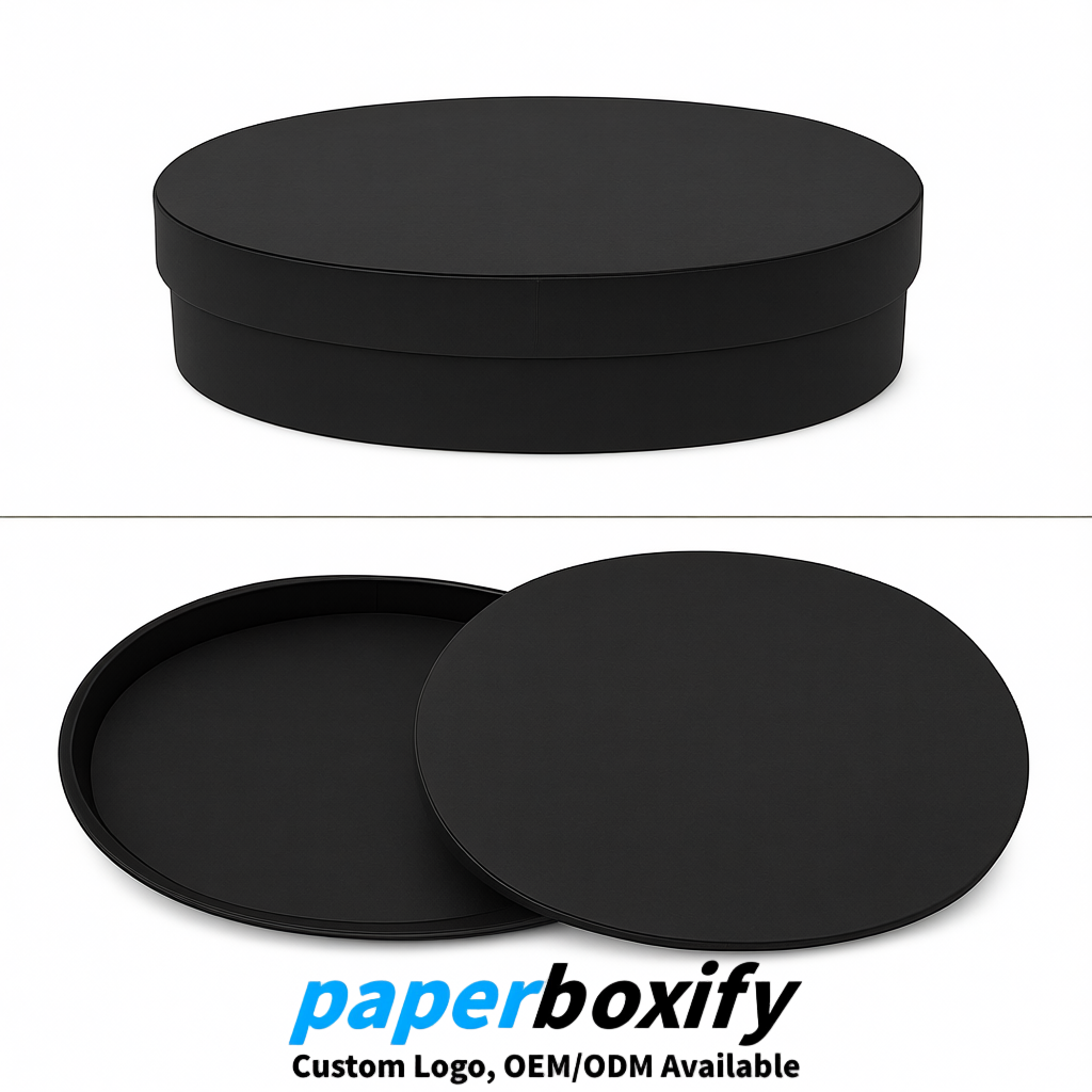 Black Oval Paper Mache Boxes with Lids - Cardboard boxes Factory Black Oval Paper Mache Boxes with Lids - Cardboard boxes Factory
