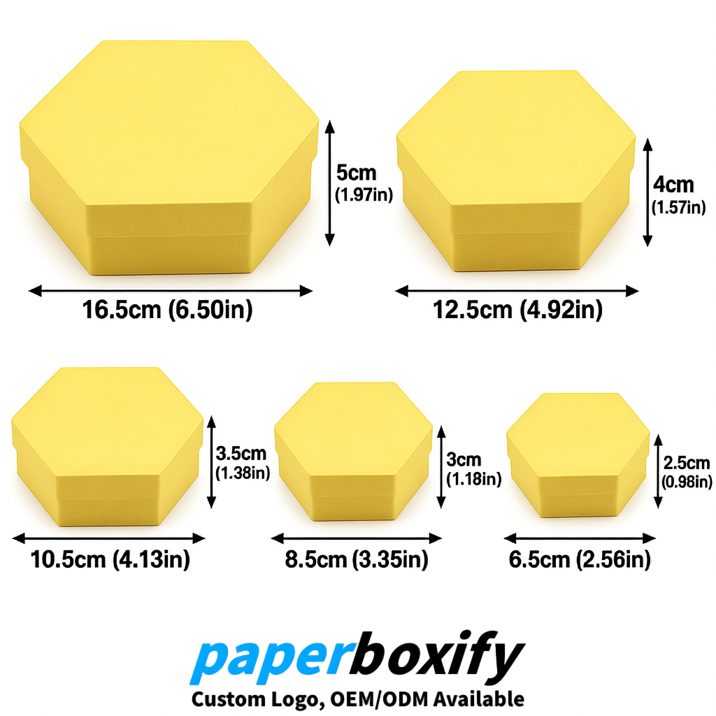 Lemon Yellow Paper Hexagon Box with Lid - Biodegrade Paper Mache Gift Boxes Manufacturer Lemon Yellow Paper Hexagon Box with Lid - Biodegrade Paper Mache Gift Boxes Manufacturer