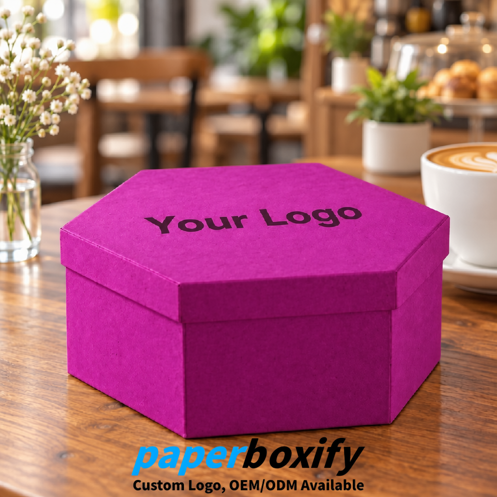 Magenta Paper Hexagon Box with Lid - Biodegrade Paper Mache Gift Boxes Manufacturer Magenta Paper Hexagon Box with Lid - Biodegrade Paper Mache Gift Boxes Manufacturer