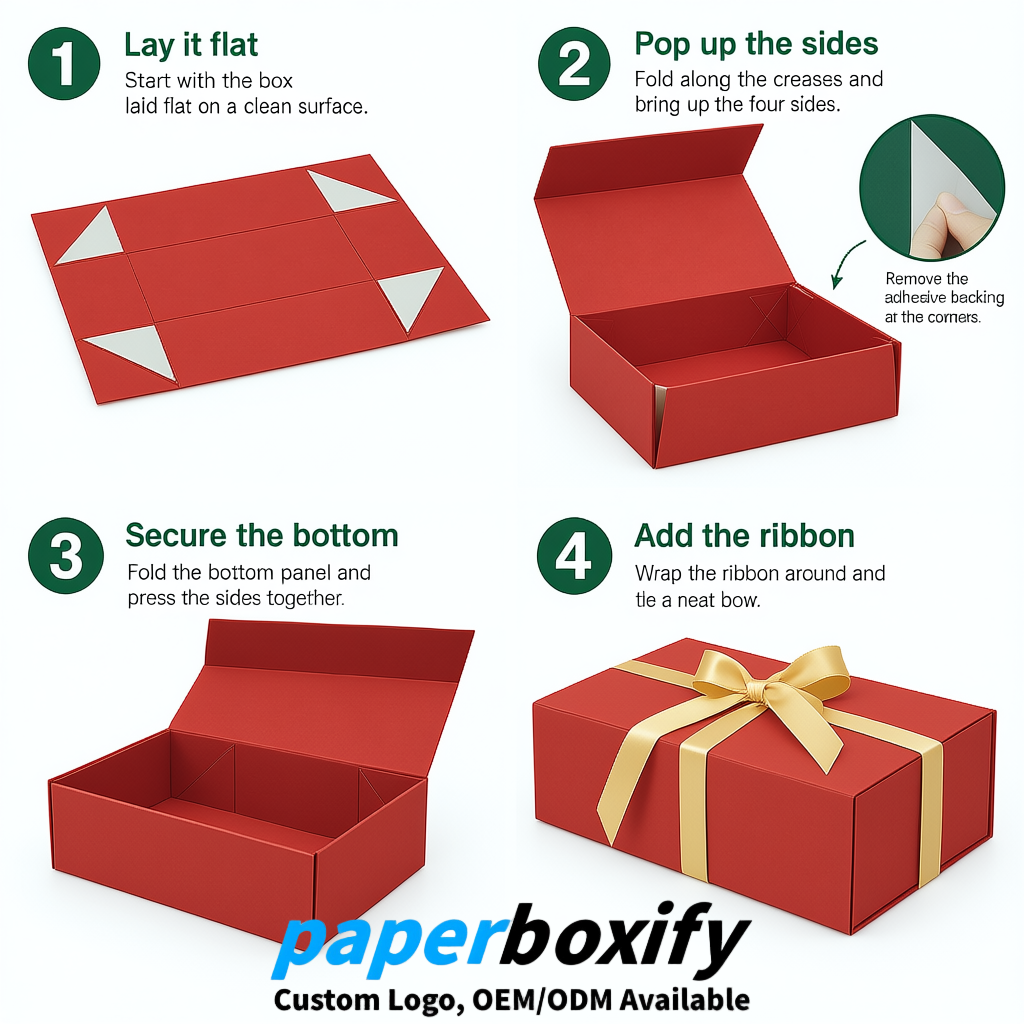 Red Magnetic Closure Gift Box with Ribbon 13.8x9x4.3 inch Luxury Large Storage Box Red Magnetic Closure Gift Box with Ribbon 13.8x9x4.3 inch Luxury Large Storage Box