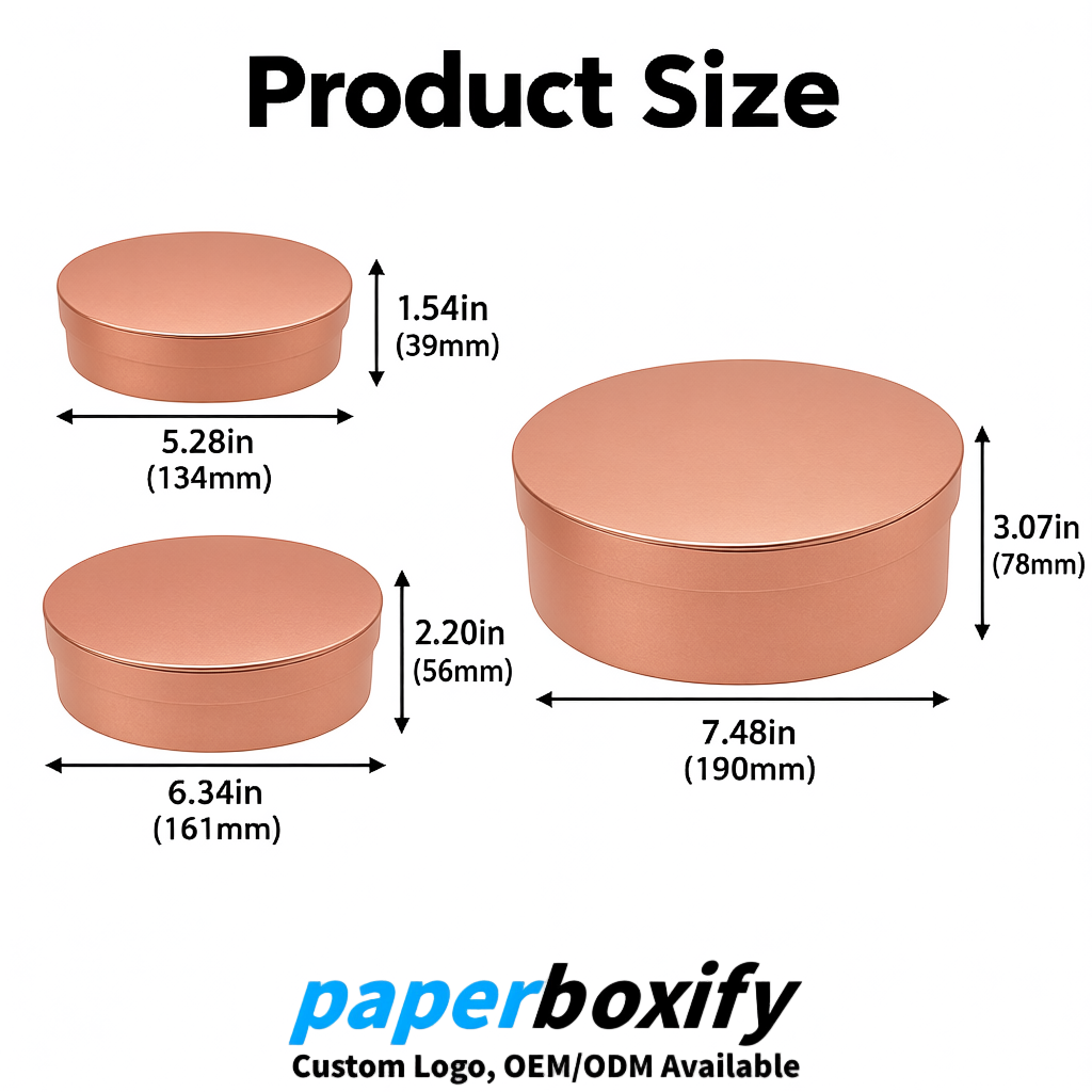 Rose Gold Oval Paper Mache Boxes with Lids - Cardboard boxes Factory