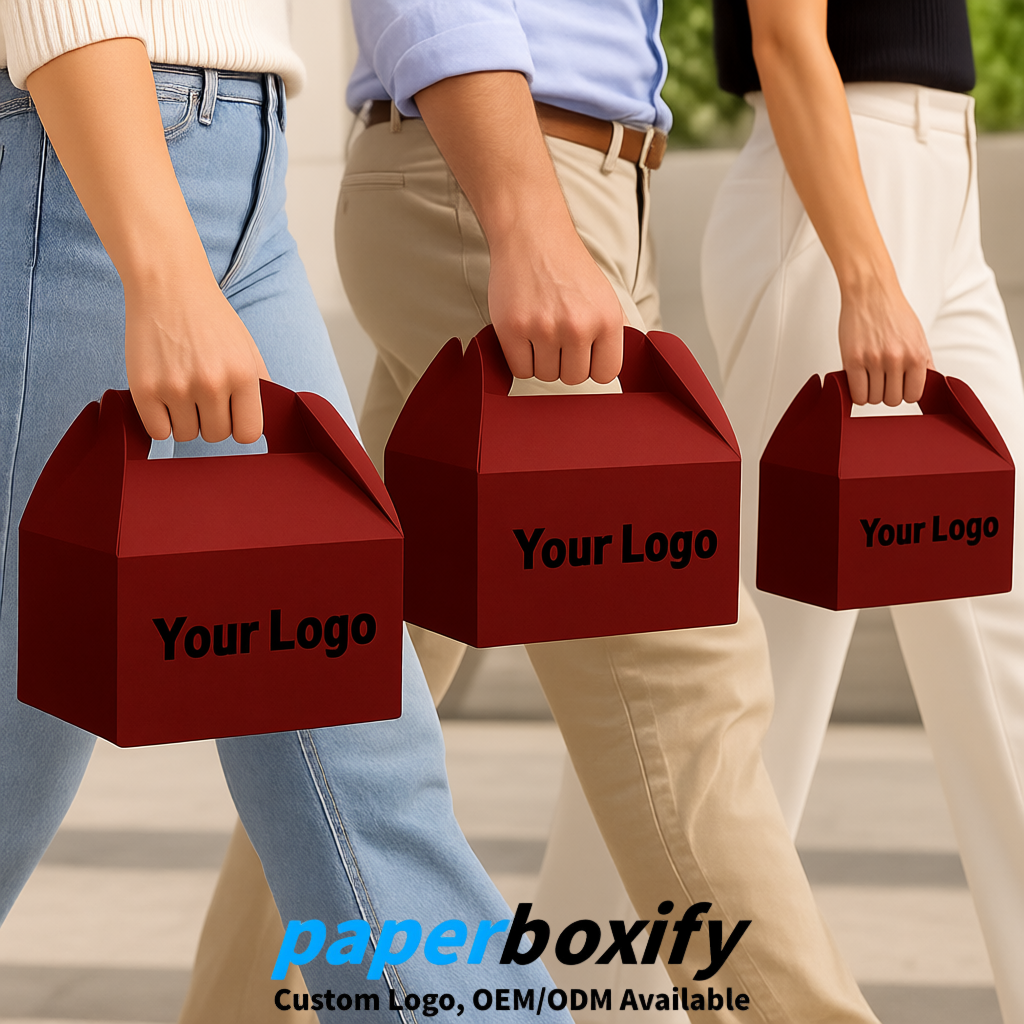 Scarlet Gable Boxes with Handles 6.22x3.35x3.62 inch Kraft Paper Party Favors Boxes in Bulk Scarlet Gable Boxes with Handles 6.22x3.35x3.62 inch Kraft Paper Party Favors Boxes in Bulk
