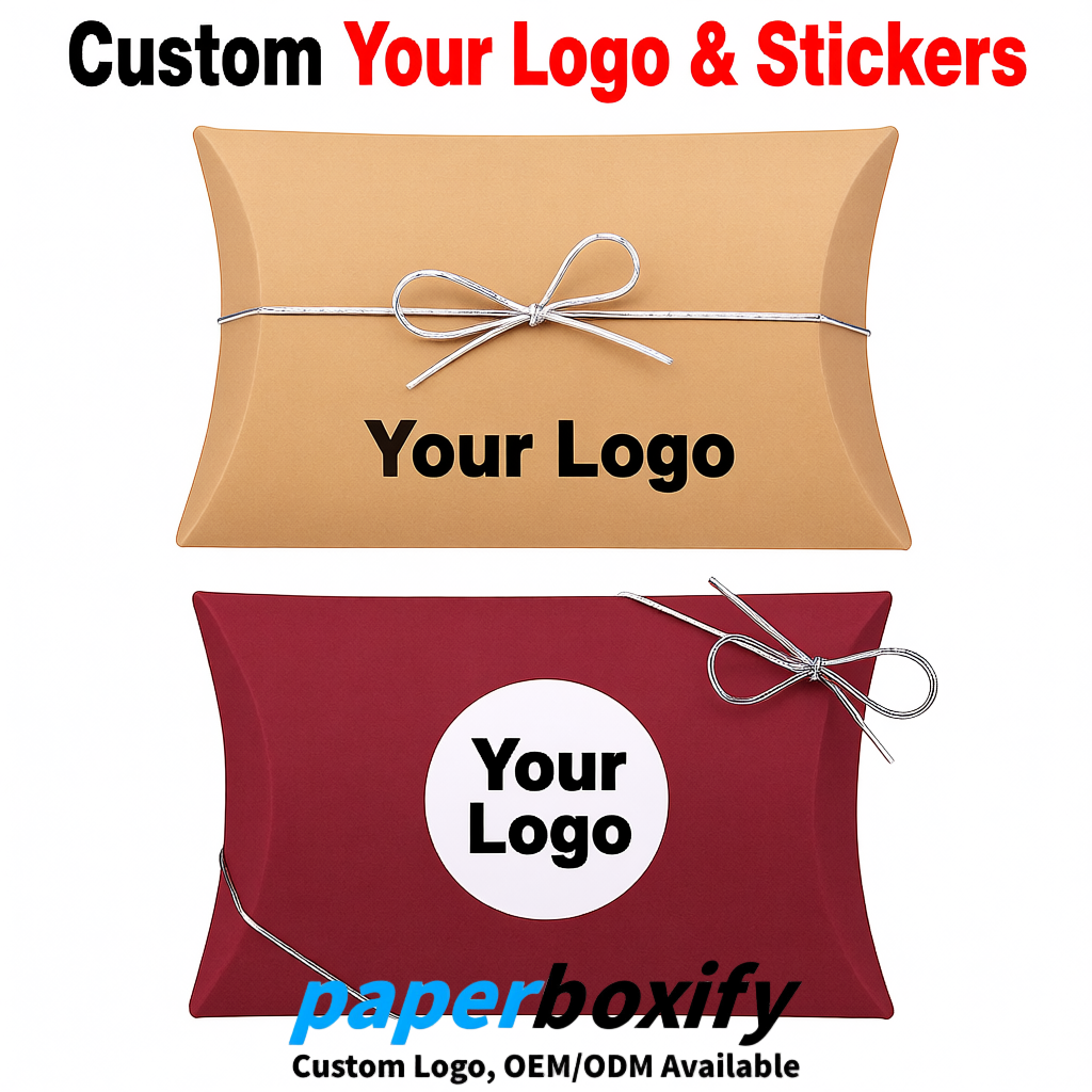 Bulk Scarlet Kraft Pillow Gift Boxes with Ties 4.7x3x1 inch for Candy & Favors Bulk Scarlet Kraft Pillow Gift Boxes with Ties 4.7x3x1 inch for Candy & Favors