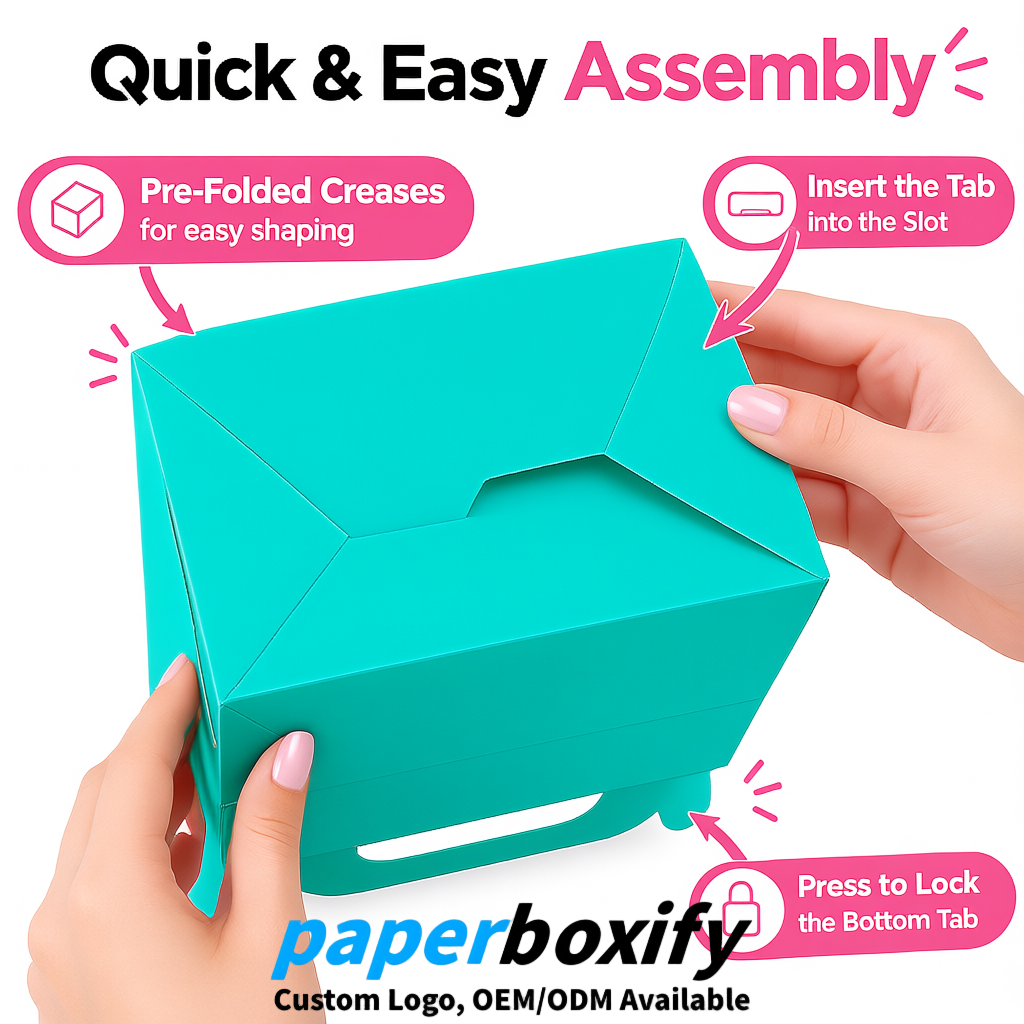 Turquoise Gable Boxes with Handles 6.22x3.35x3.62 inch Kraft Paper Party Favors Boxes in Bulk