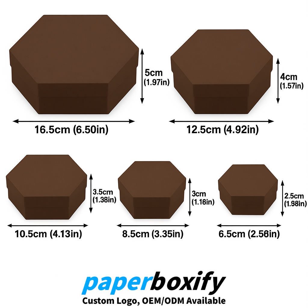 Umber Paper Hexagon Box with Lid - Biodegrade Paper Mache Gift Boxes Manufacturer Umber Paper Hexagon Box with Lid - Biodegrade Paper Mache Gift Boxes Manufacturer