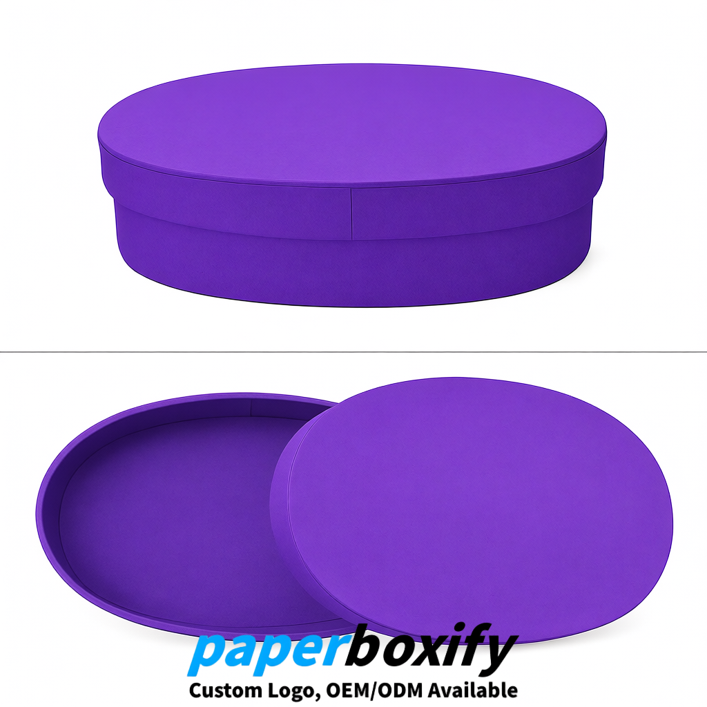 Violet Oval Paper Mache Boxes with Lids - Cardboard boxes Factory Violet Oval Paper Mache Boxes with Lids - Cardboard boxes Factory