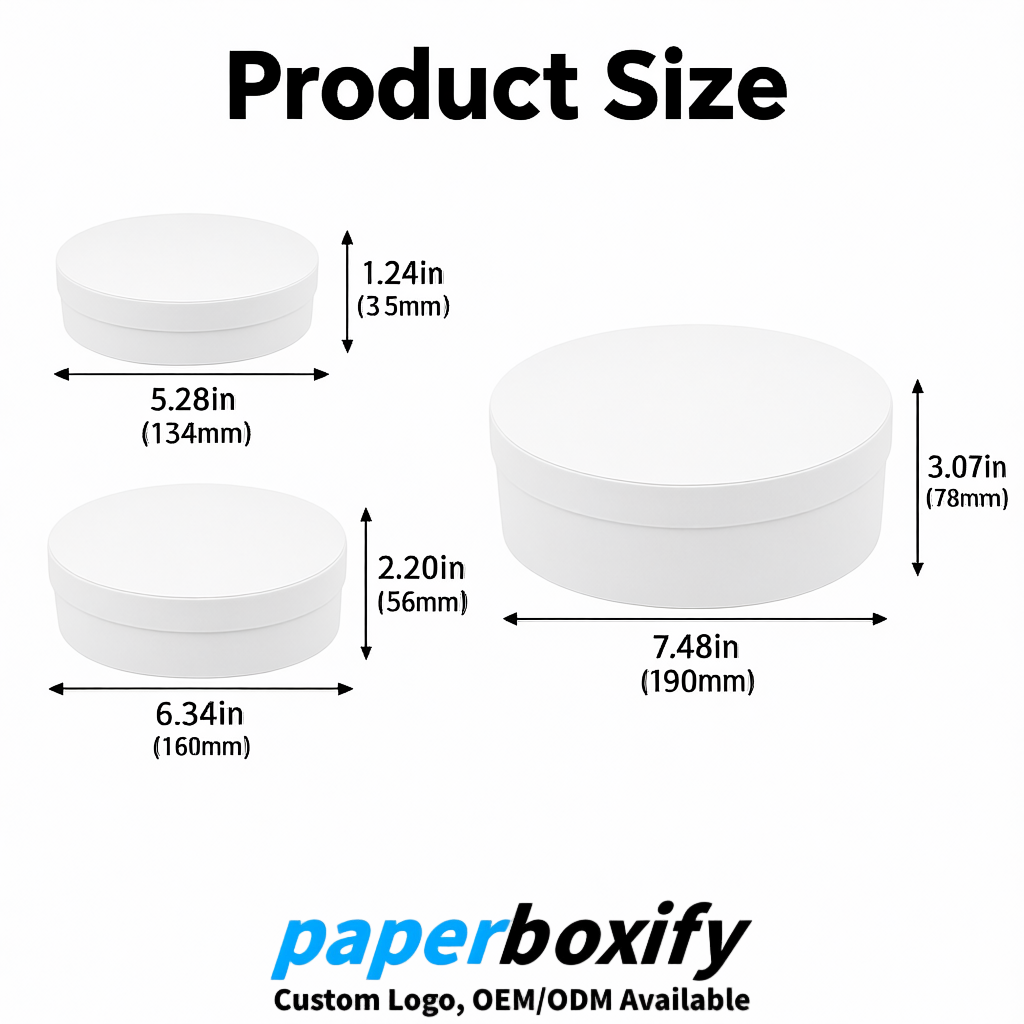White Oval Paper Mache Boxes with Lids - Cardboard boxes Factory