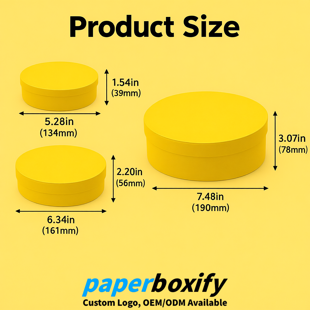 Yellow Oval Paper Mache Boxes with Lids - Cardboard boxes Factory