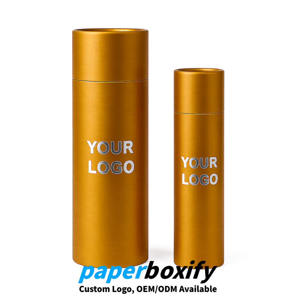 Amber Paper Tubes 85x85x160/260, 100x100x90/190/300mm FSC/RoHS Certified Manufacturer