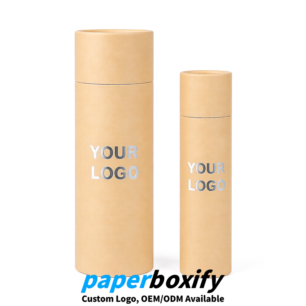 Beige Paper Tubes 85x85x160/260, 100x100x90/190/300mm FSC/RoHS Certified Manufacturer