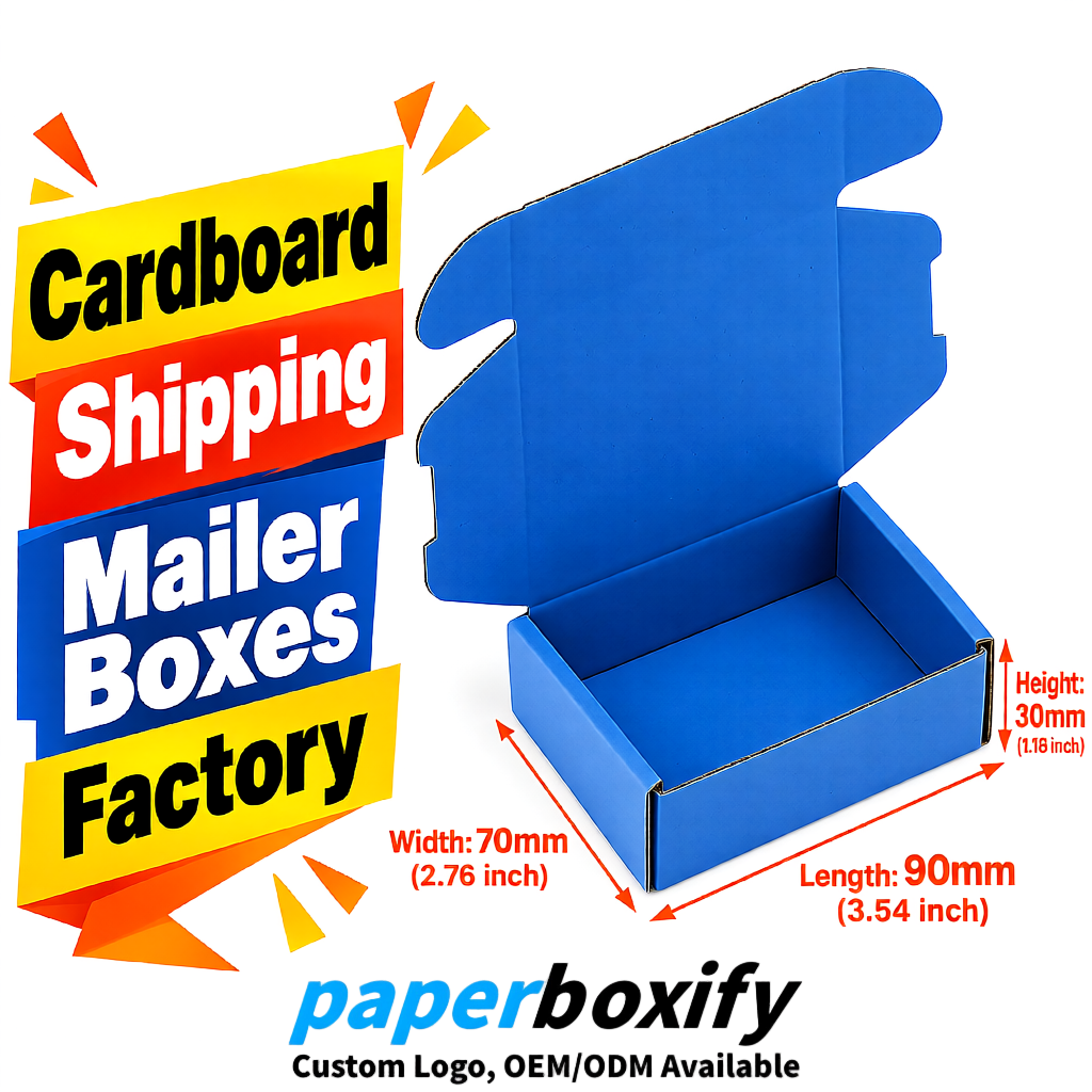 Blue Cardboard Shipping Mailer Boxes 75x75x30, 100x100x40, 110x100x60, 100x60x40, 90x70x30mm Blue Cardboard Shipping Mailer Boxes 75x75x30, 100x100x40, 110x100x60, 100x60x40, 90x70x30mm