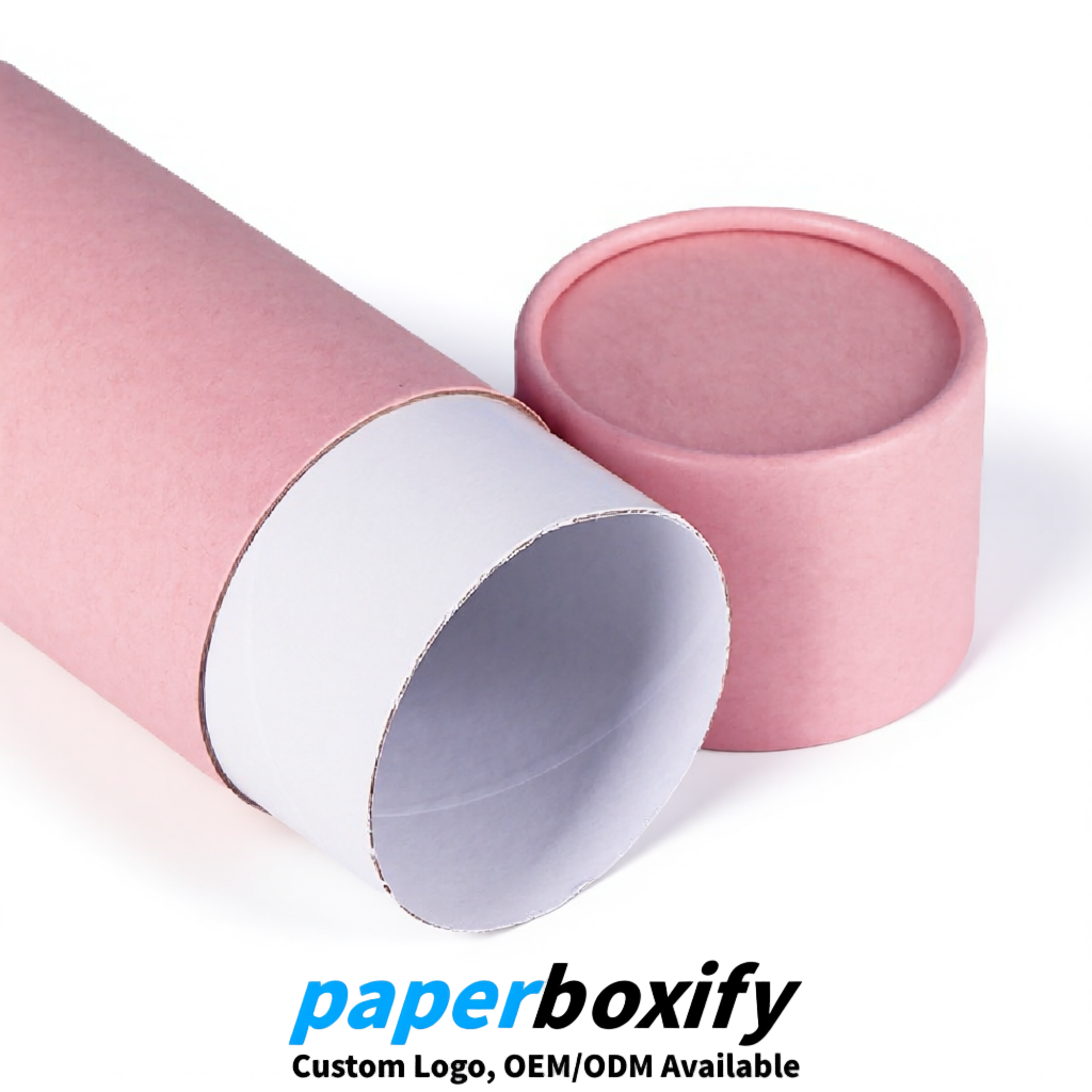 Blush Food Grade Kraft Paper Cans & Tubes | FSC, ROHS Certified OEM Factory