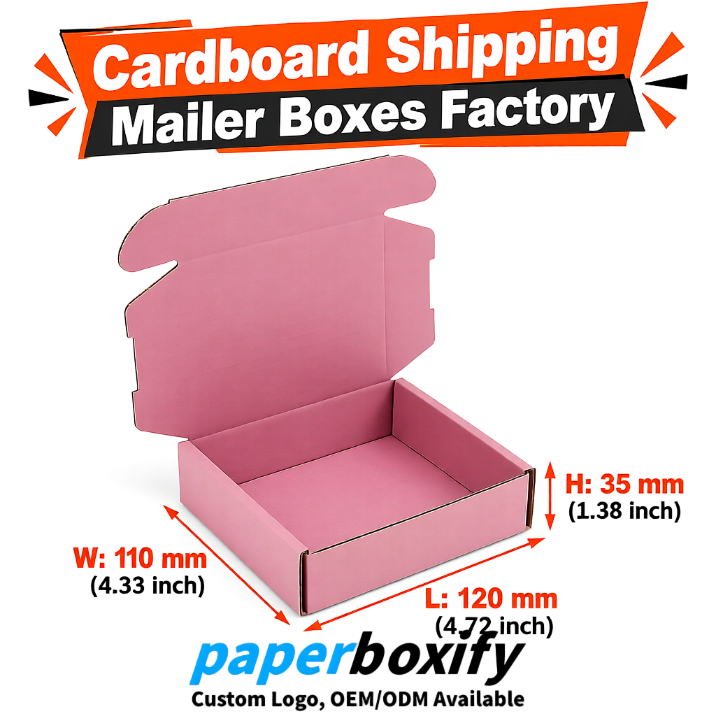 Blush Self-Locking Cardboard Mailer Boxes 120x110x35, 120x120x40, 130x120x50, 130x80x25, 130x80x40mm Blush Self-Locking Cardboard Mailer Boxes 120x110x35, 120x120x40, 130x120x50, 130x80x25, 130x80x40mm