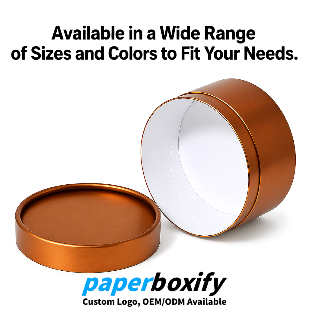Bronze FSC Certified Custom Paper Tubes | 350 ml Eco Cylinder Packaging