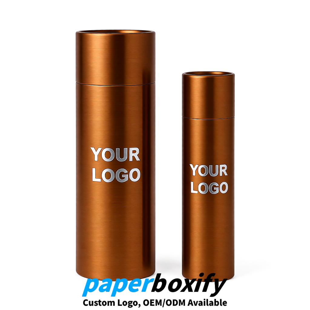 Bronze Paper Tubes 85x85x160/260, 100x100x90/190/300mm FSC/RoHS Certified Manufacturer