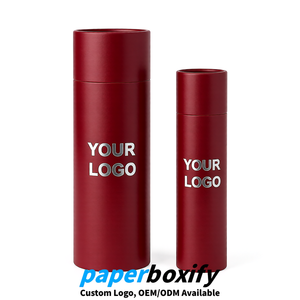 Carmine Paper Tubes 85x85x160/260, 100x100x90/190/300mm FSC/RoHS Certified Manufacturer