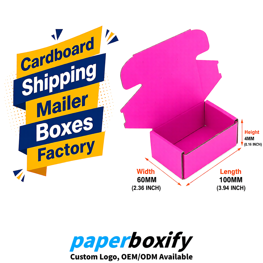 Fuchsia Cardboard Shipping Mailer Boxes 75x75x30, 100x100x40, 110x100x60, 100x60x40, 90x70x30mm Fuchsia Cardboard Shipping Mailer Boxes 75x75x30, 100x100x40, 110x100x60, 100x60x40, 90x70x30mm