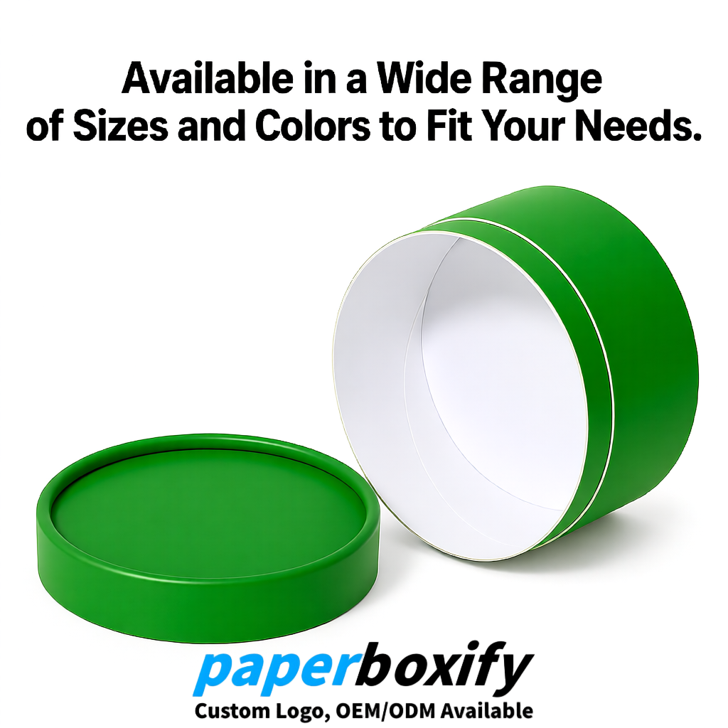 Green FSC Certified Custom Paper Tubes | 350 ml Eco Cylinder Packaging