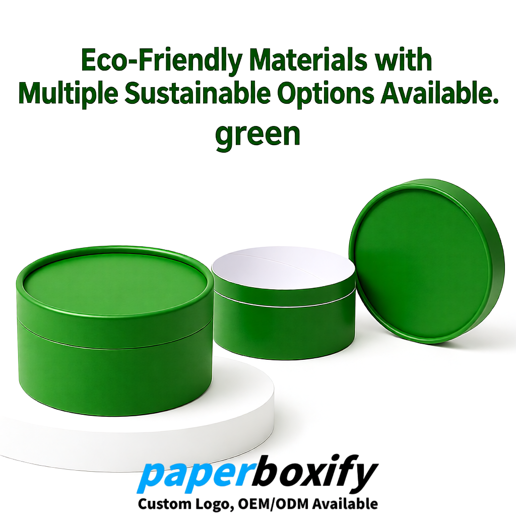Green FSC Certified Custom Paper Tubes | 350 ml Eco Cylinder Packaging