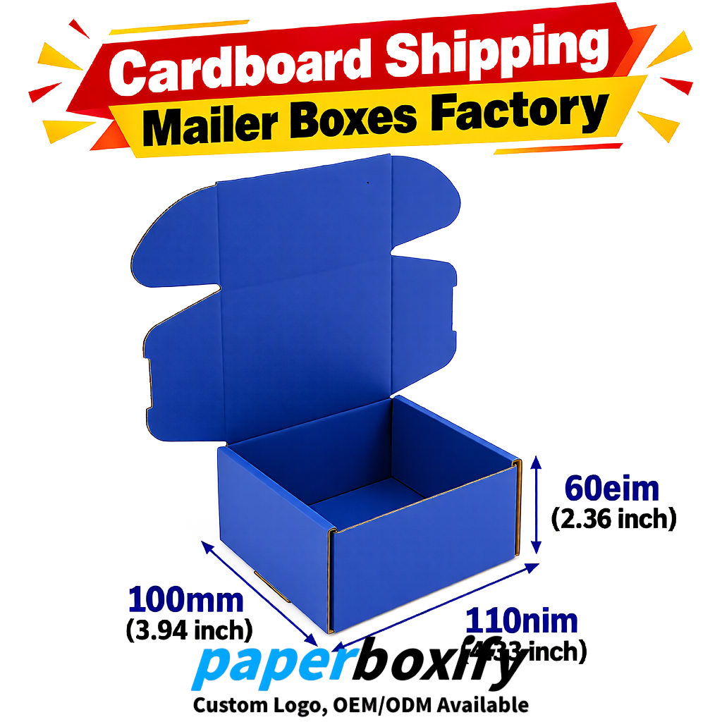 Klein Blue Cardboard Shipping Mailer Boxes 75x75x30, 100x100x40, 110x100x60, 100x60x40, 90x70x30mm