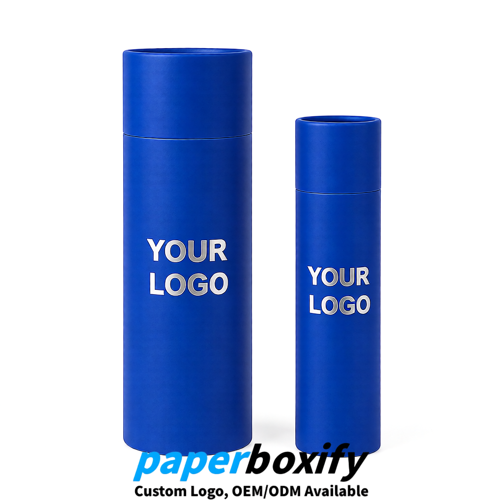 Klein Blue Paper Tubes 85x85x160/260, 100x100x90/190/300mm FSC/RoHS Certified Manufacturer