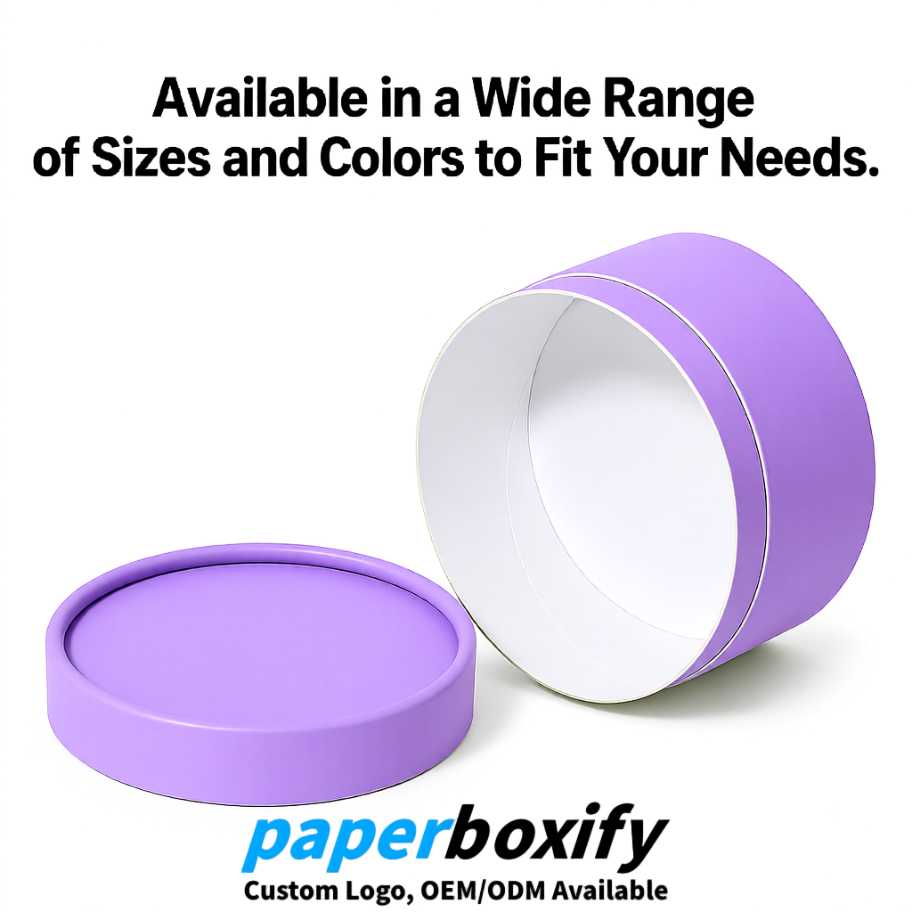 Lavender FSC Certified Custom Paper Tubes | 350 ml Eco Cylinder Packaging