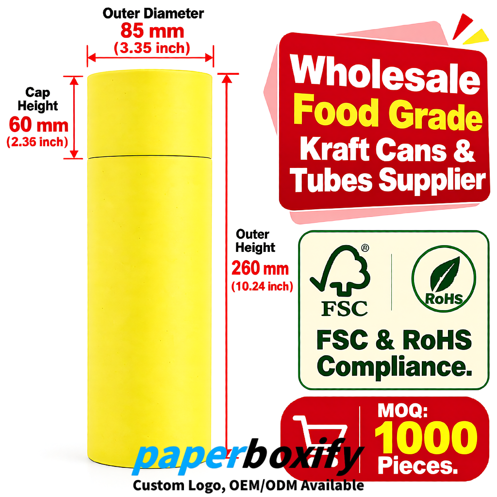 Lemon Yellow Paper Tubes 85x85x160/260, 100x100x90/190/300mm FSC/RoHS Certified Manufacturer Lemon Yellow Paper Tubes 85x85x160/260, 100x100x90/190/300mm FSC/RoHS Certified Manufacturer