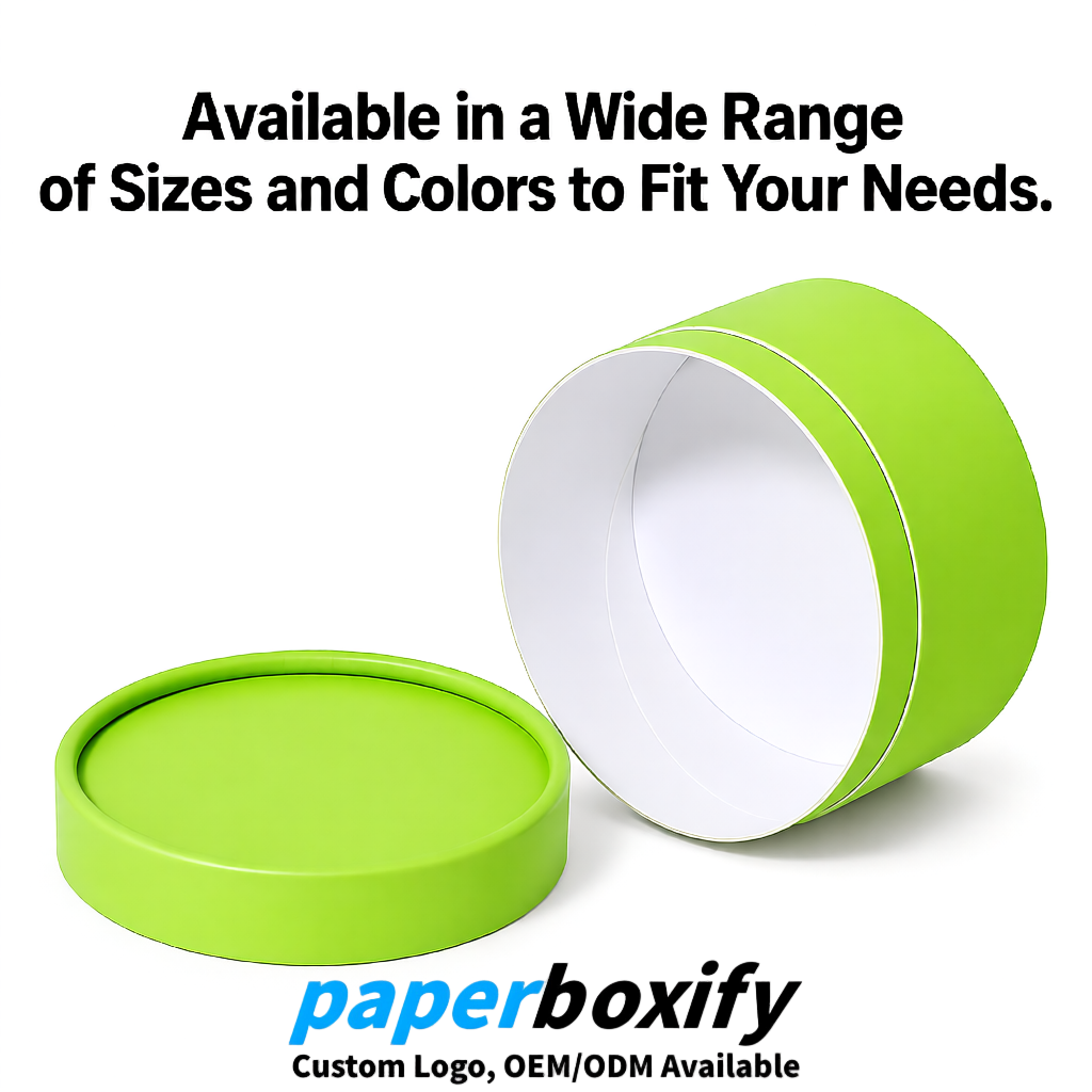 Lime Green FSC Certified Custom Paper Tubes | 350 ml Eco Cylinder Packaging