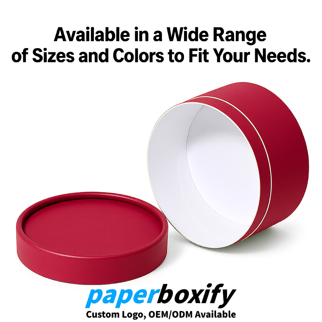 Maroon FSC Certified Custom Paper Tubes | 350 ml Eco Cylinder Packaging