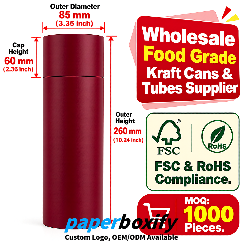 Maroon Paper Tubes 85x85x160/260, 100x100x90/190/300mm FSC/RoHS Certified Manufacturer Maroon Paper Tubes 85x85x160/260, 100x100x90/190/300mm FSC/RoHS Certified Manufacturer