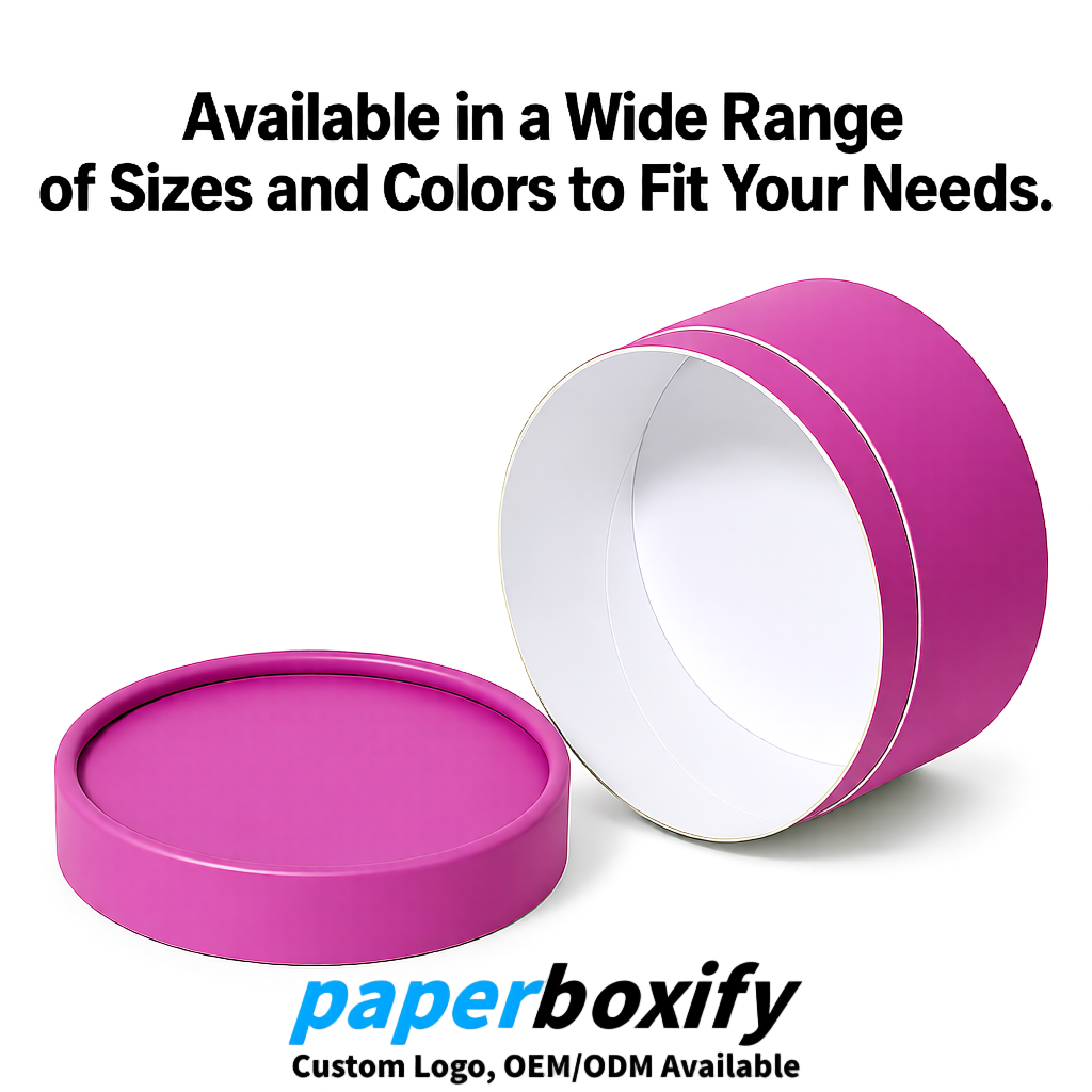 Mauve FSC Certified Custom Paper Tubes | 350 ml Eco Cylinder Packaging