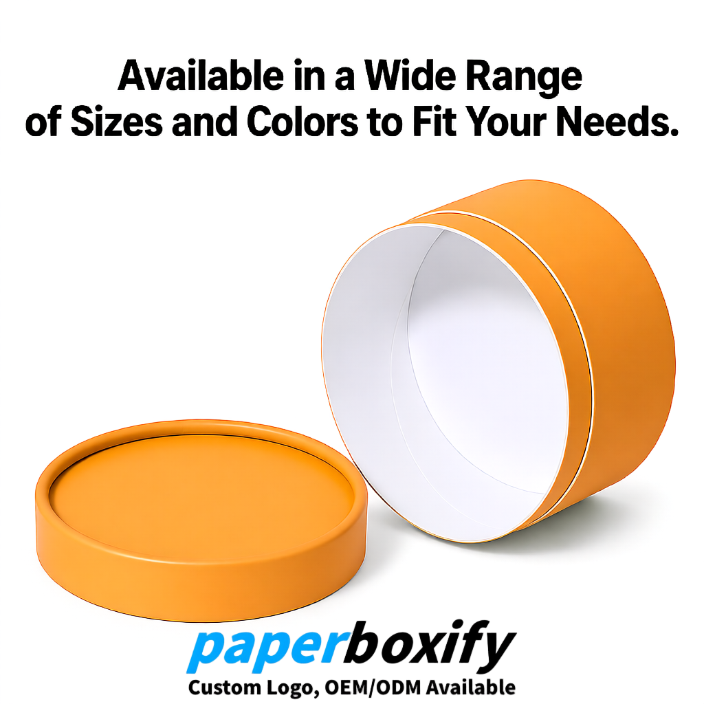 Ochre FSC Certified Custom Paper Tubes | 350 ml Eco Cylinder Packaging