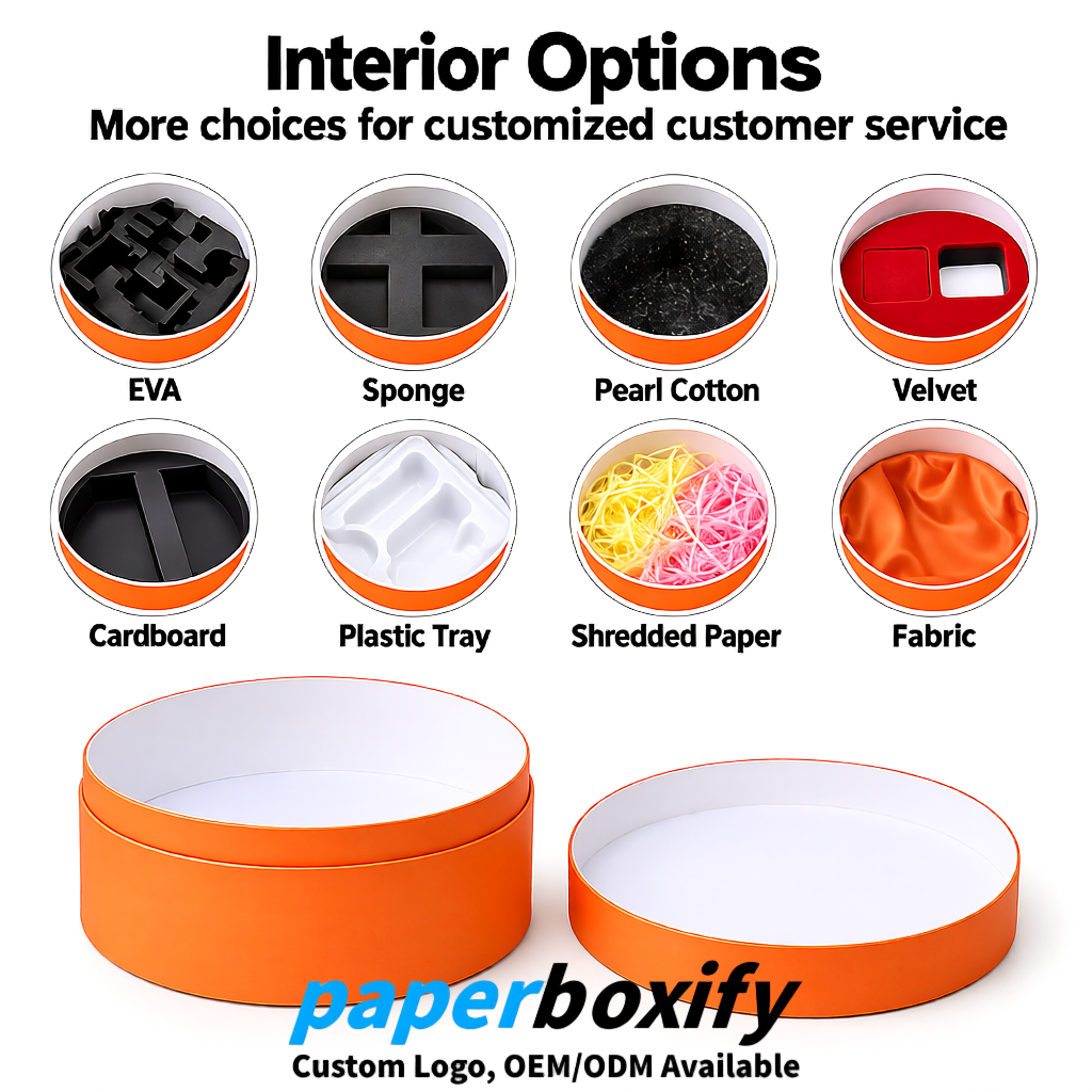Orange FSC Certified Custom Paper Tubes | 350 ml Eco Cylinder Packaging