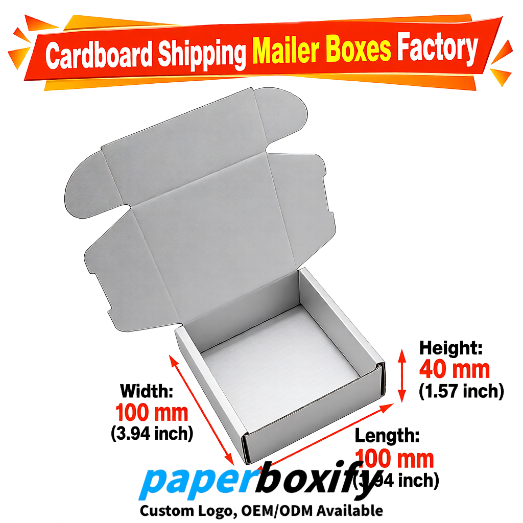 Silver Cardboard Shipping Mailer Boxes 75x75x30, 100x100x40, 110x100x60, 100x60x40, 90x70x30mm Silver Cardboard Shipping Mailer Boxes 75x75x30, 100x100x40, 110x100x60, 100x60x40, 90x70x30mm
