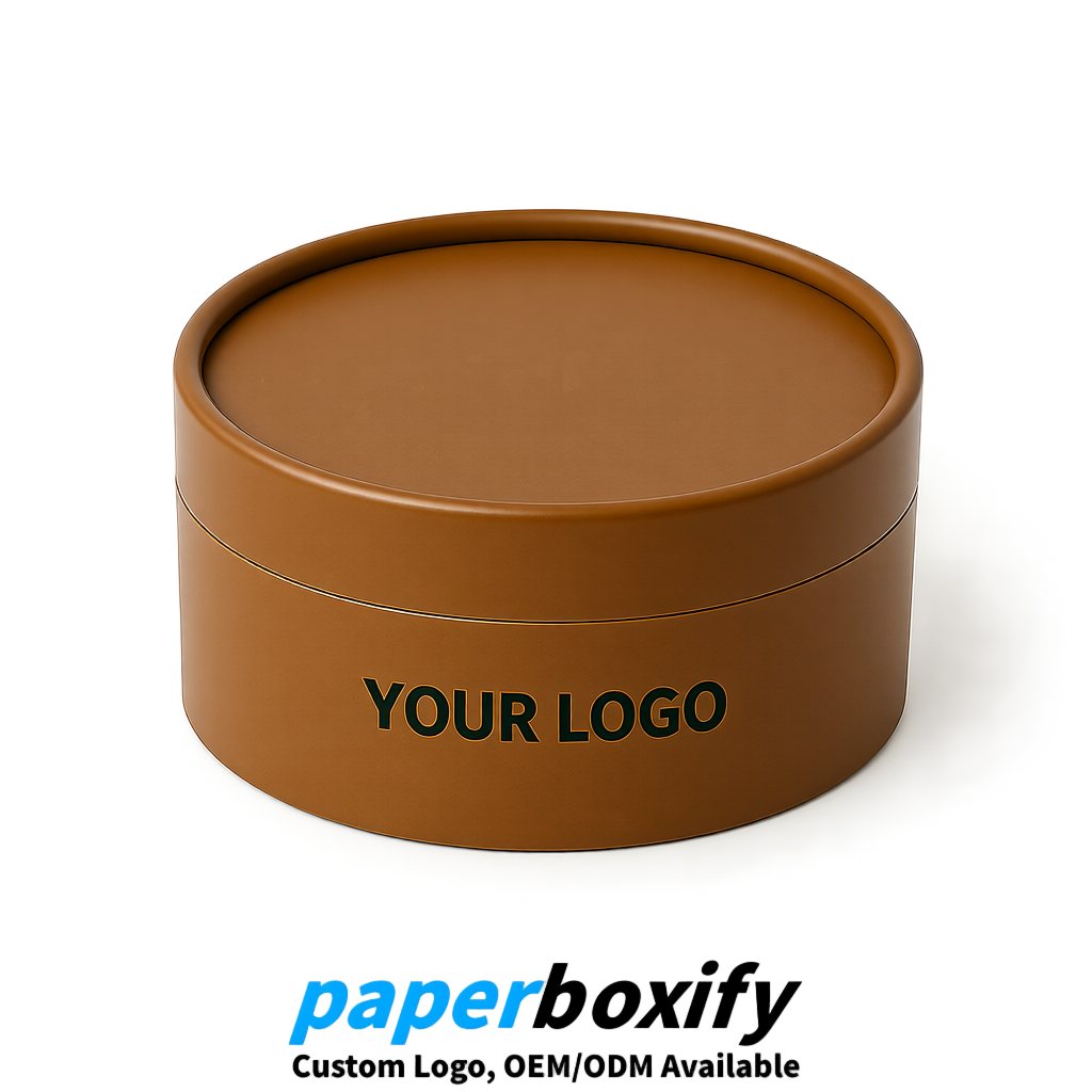 Umber FSC Certified Custom Paper Tubes | 350 ml Eco Cylinder Packaging