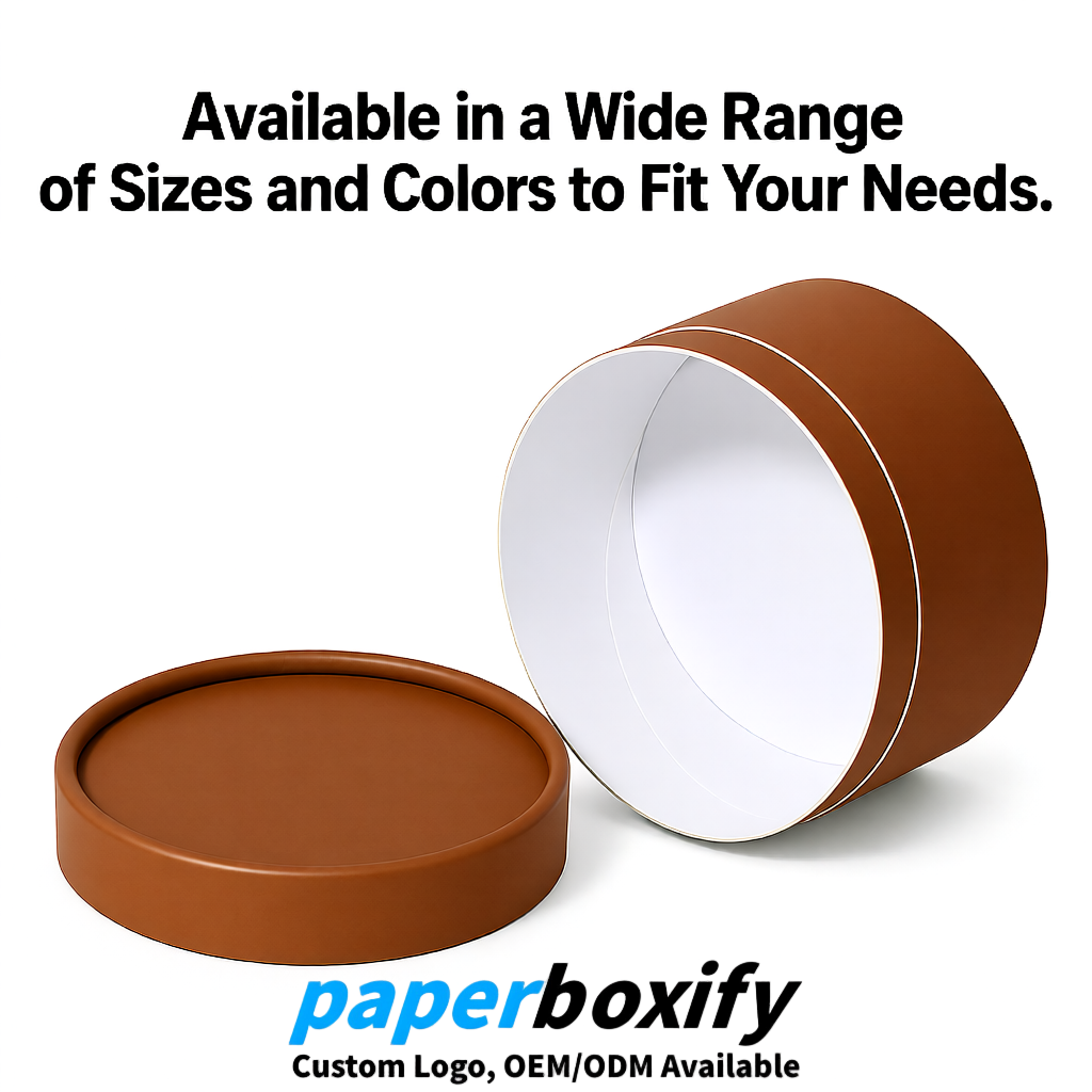 Umber FSC Certified Custom Paper Tubes | 350 ml Eco Cylinder Packaging