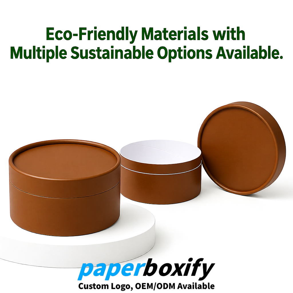 Umber FSC Certified Custom Paper Tubes | 350 ml Eco Cylinder Packaging