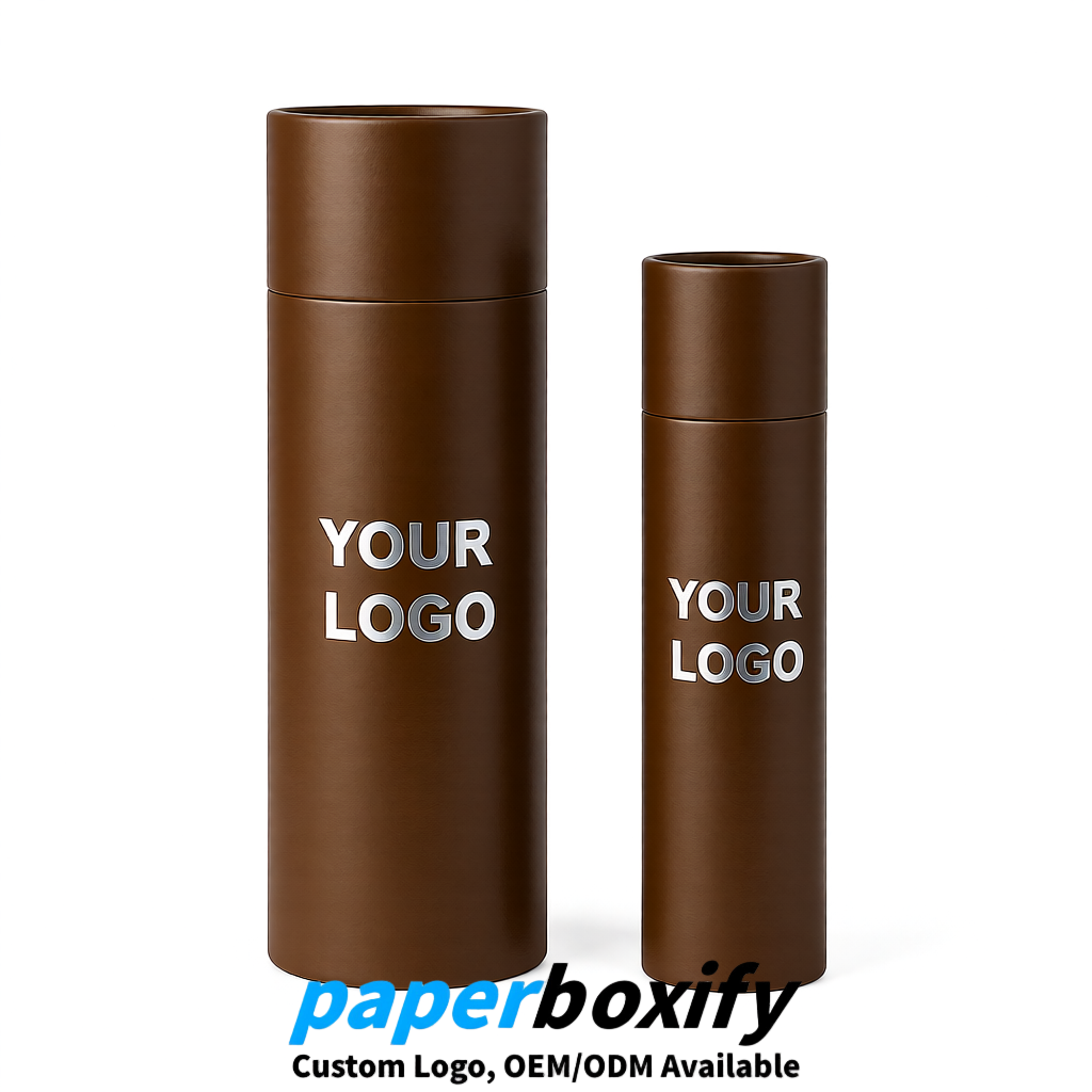 Umber Paper Tubes 85x85x160/260, 100x100x90/190/300mm FSC/RoHS Certified Manufacturer