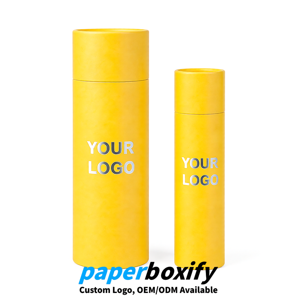 Yellow Paper Tubes 85x85x160/260, 100x100x90/190/300mm FSC/RoHS Certified Manufacturer